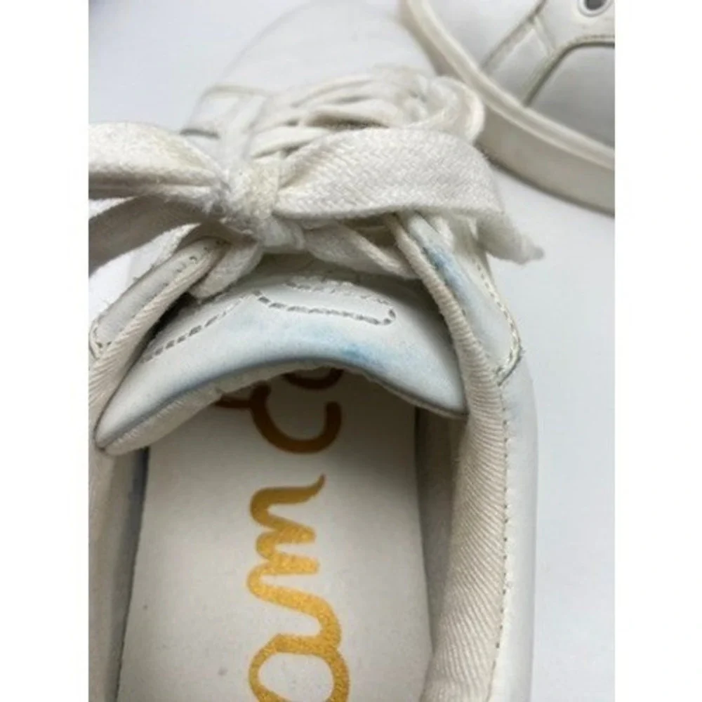 Sam Edelman‎ Ethyl Sneakers Womens 6.5M White Leather Low Top Platform Shoes